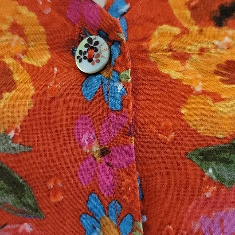 Farm Rio Red Spring Bananas Blouse